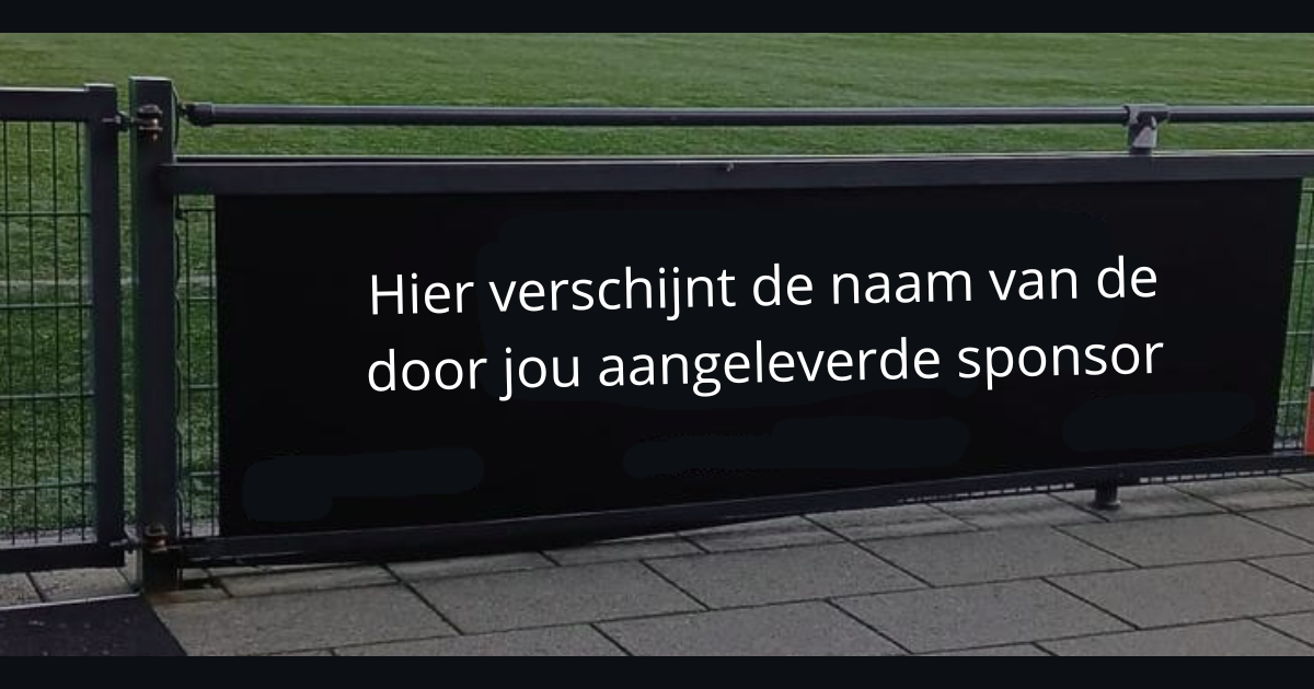 Unieke Sponsoractie – Breng een bordsponsor aan en ontvang korting op je contributie